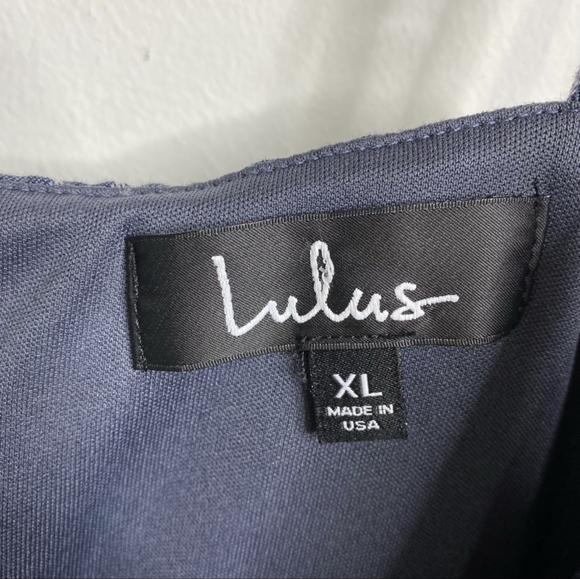 Lulu’s Negotiation Slate Striped Midi Jumpsuit - Picture 3 of 9